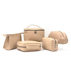 Hot selling Large capacity custom logo bag wholesale fashion skincare travel bag custom leather makeup bag cosmetic case