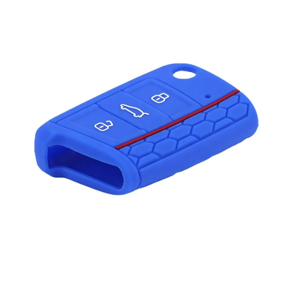 Car Key Cover Case Silicone Shell for VW Golf 7 MK7 VII Tiguan Polo Skoda Octavia A7 Kodiaq Seat Ateca Leon