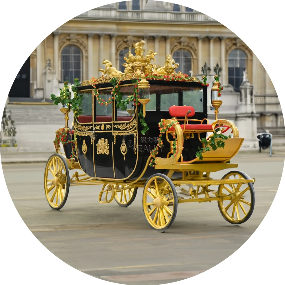 OEM Newest Wedding and Sightseeing Horse Drawn Carriage and Electric Horse Carriages for Sale