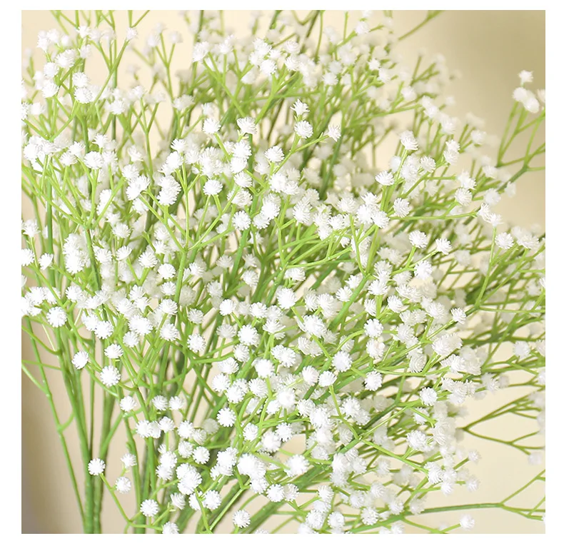 LFP025 2024 new Wholesale white Flower Artificial PVC Babysbreath Flowers Wedding Decorative Flowers For Party