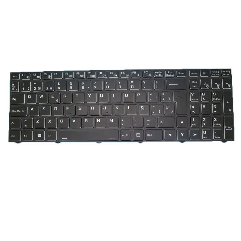 Клавиатура без подсветки для ноутбука CLEVO CVM18H96E09430 6-80-N15Z0-16A-1 испанская SP с черной рамкой