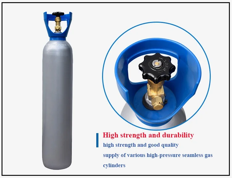 China professional manufacture 40l high purity empty refillable co2 gas bottle/oxygen gas cylinder