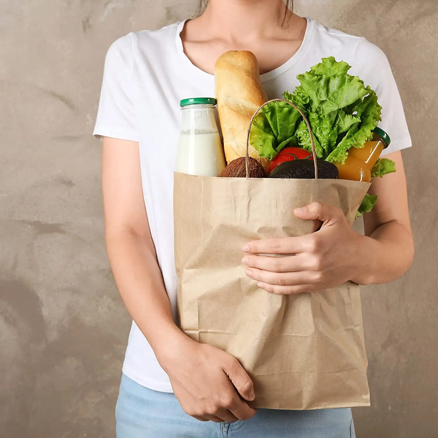 Bulk Mixed Size Gift Shopping Retail Party Merchandise Favor Perfect Kraft brown paper tote bag