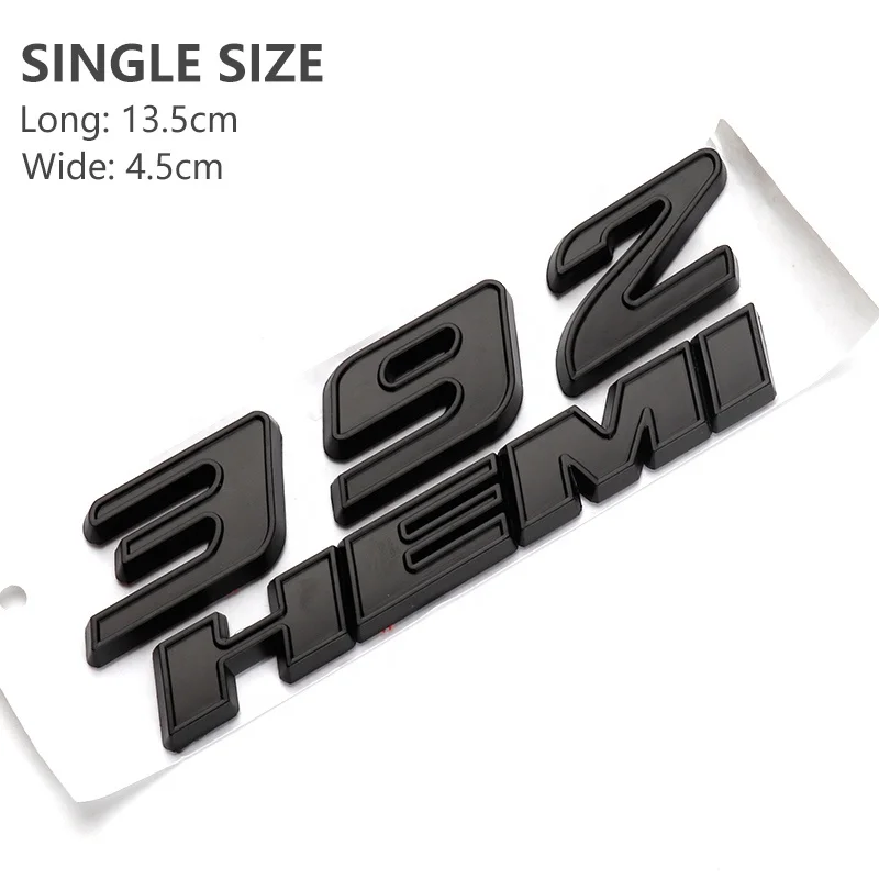 Customized 3DABS car badge 392 HEMI 6.4L HEMI logo sticker for Dodge trunk logo car sticker