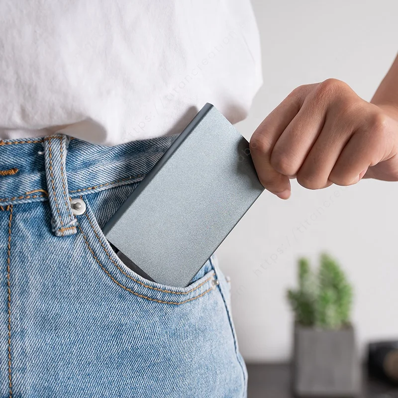 TILONSTAR Metal Wallet Credit Card Holder Business Card Case Aluminum Wallet Pop Up Card Holder