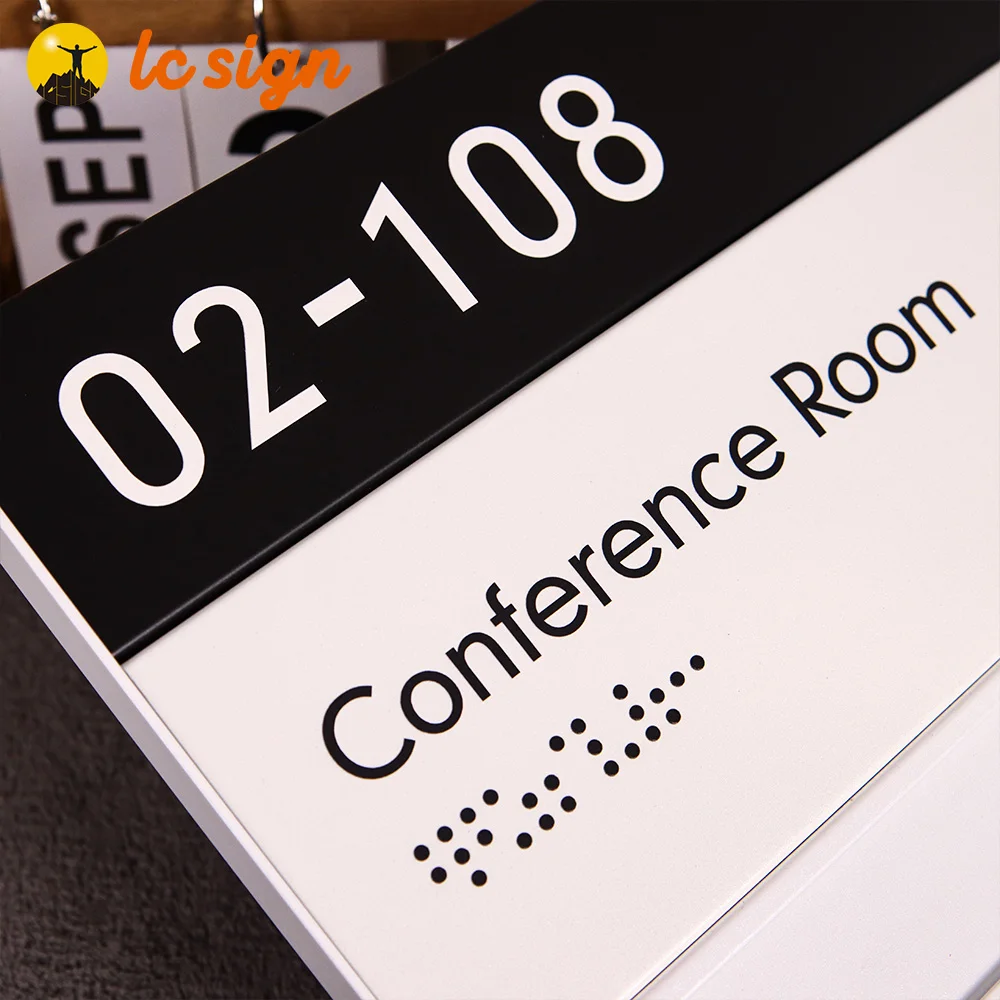 Manufacturer Custom Replaceable Nameplate Signs House Numbers Stainless Steel Apartment Door Plate Office Door Sign