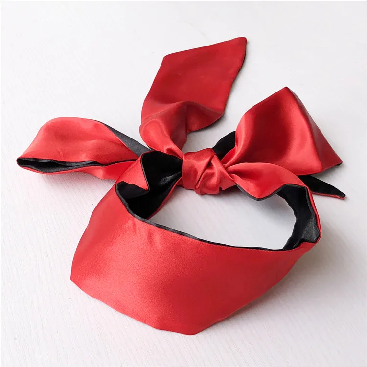 
Flirting fun blindfold blindfolded real silk forging sex game supplies toys 