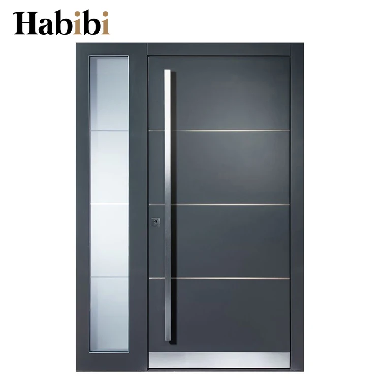 Italian Prehung Luxury Pivot Doors Security Exterior Steel Door And Frame Front Doors