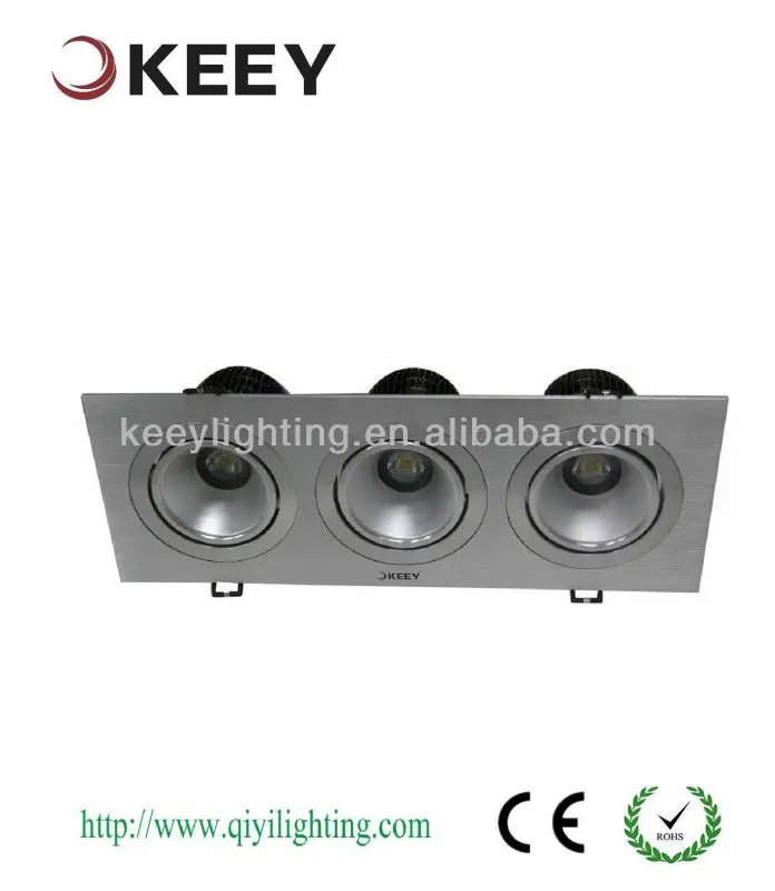 2019 ключ triplehead светодиодный растовый светильник 30 Вт матовый серебристый светодиодный растовый светильник светодиодной осветительной панели для использования в помещениях GS602-3