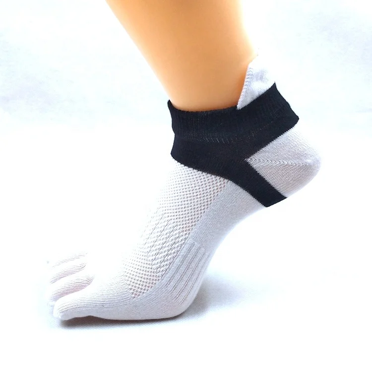 
China Factory Cheap Unisex 5 Toe Socks 100% Cotton Summer Mesh Five Finger Socks 