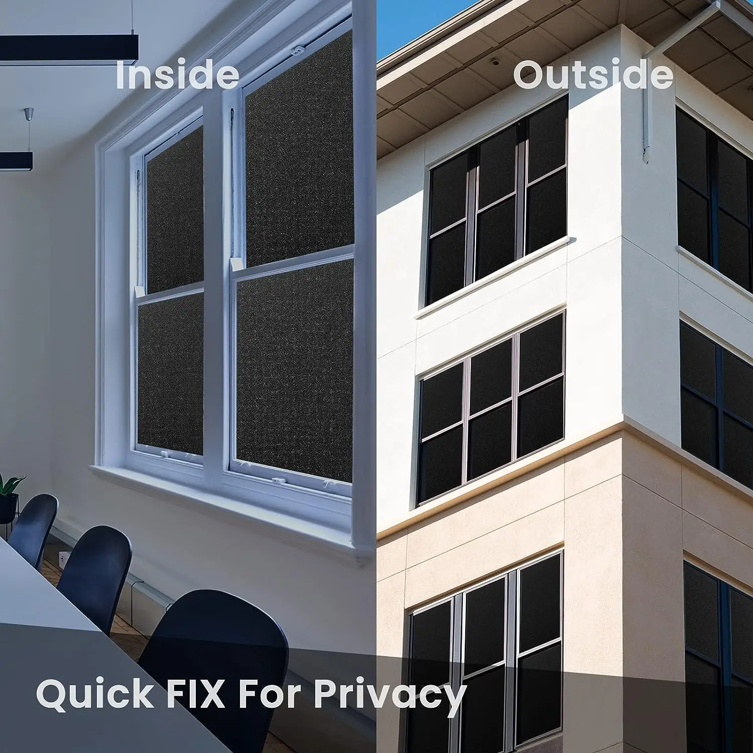 Totally heat rejection window tint film blackout sticker for glass door and window privacy protection