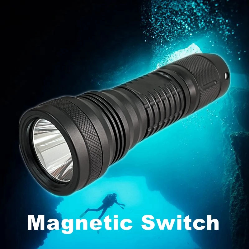 Wholesale IP68 underwater 2000 Lumen Rechargeable 26650 Diving Flashlight