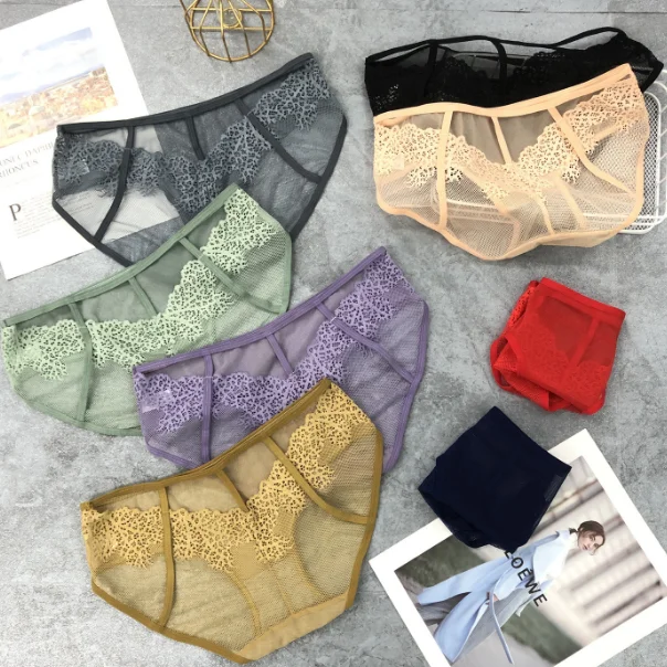 wholesale transparent briefs low-rise sexy panties lingerie hollow out women underwear sexy