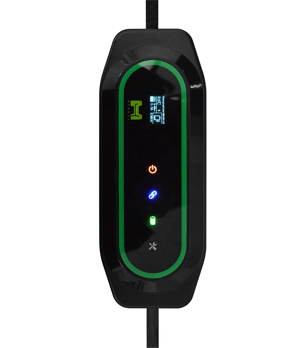New version level 2 3.5KW 16A adjustable current ev charger with 2inch display