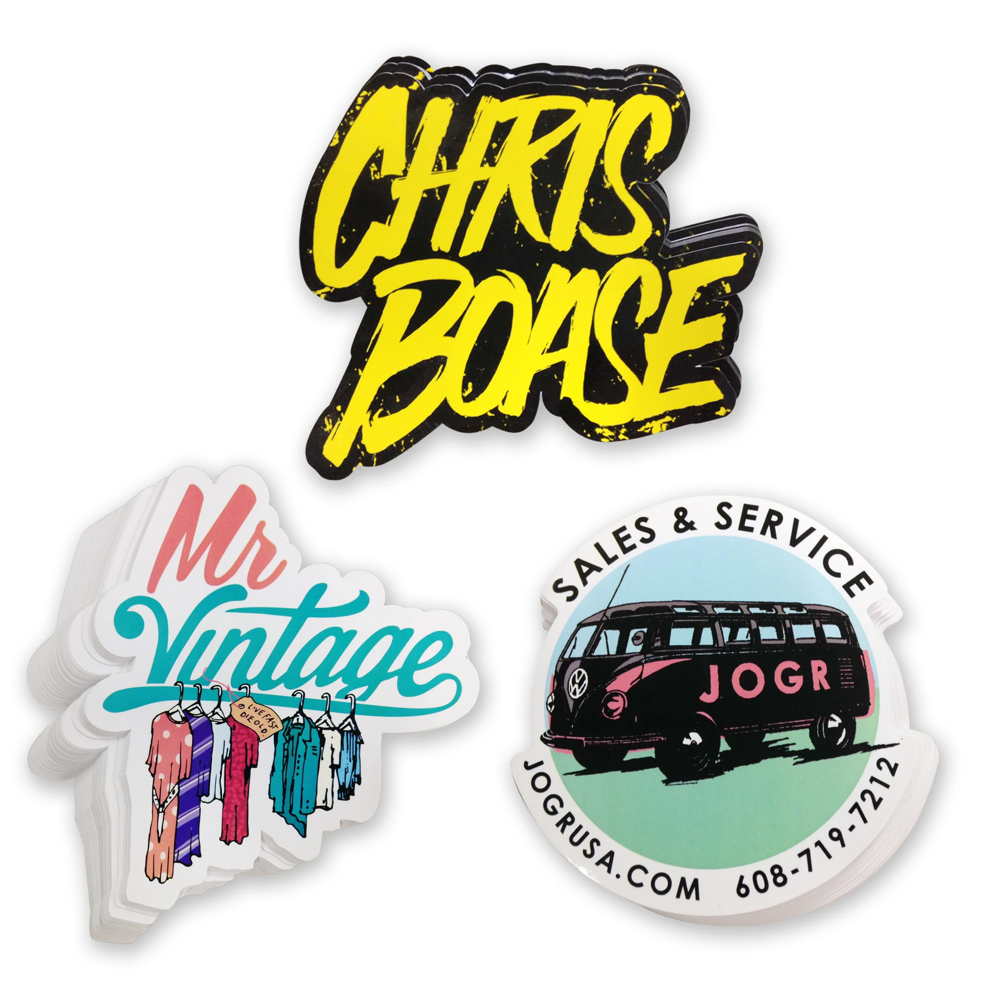 Custom Printing Die Cut Vinyl Sticker Adhesive Waterproof PVC Label Company Logo Design Cartoon Stickers