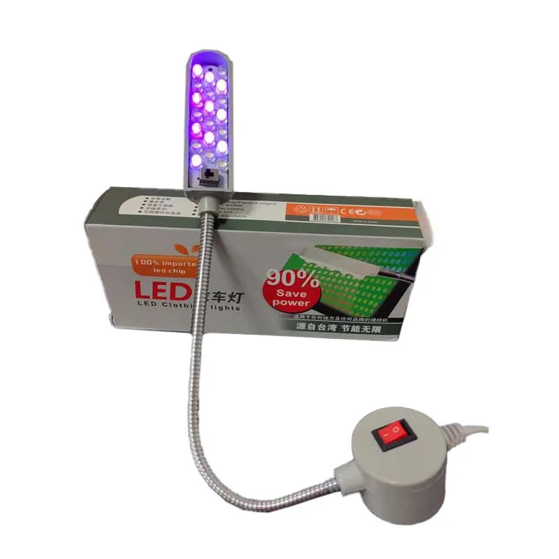 Two color lamp for sewing machine it have two functions  with white light and UV light