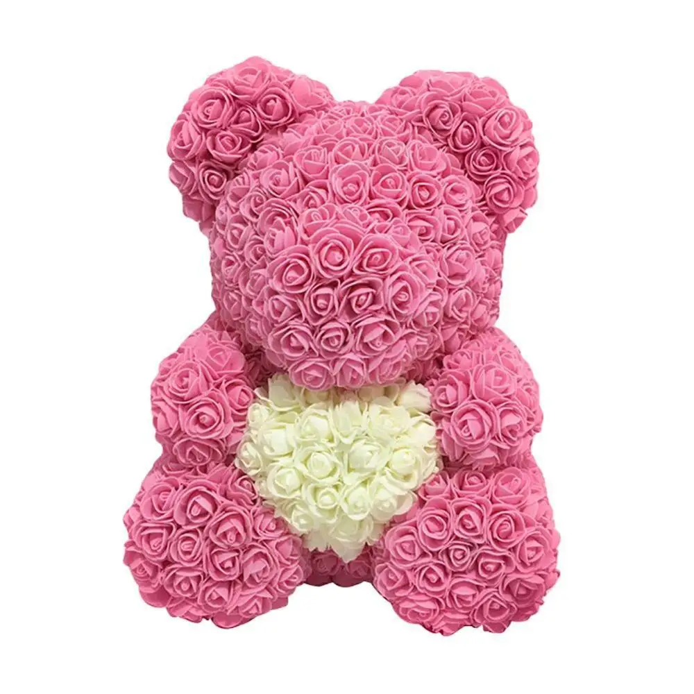 
forever foam roses bear rose teddy bear boxes 40cm rose bear with heart 