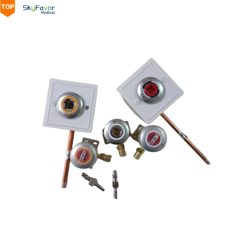 DIN Standard console wall mounted thread hose box type Medical connector gas terminal