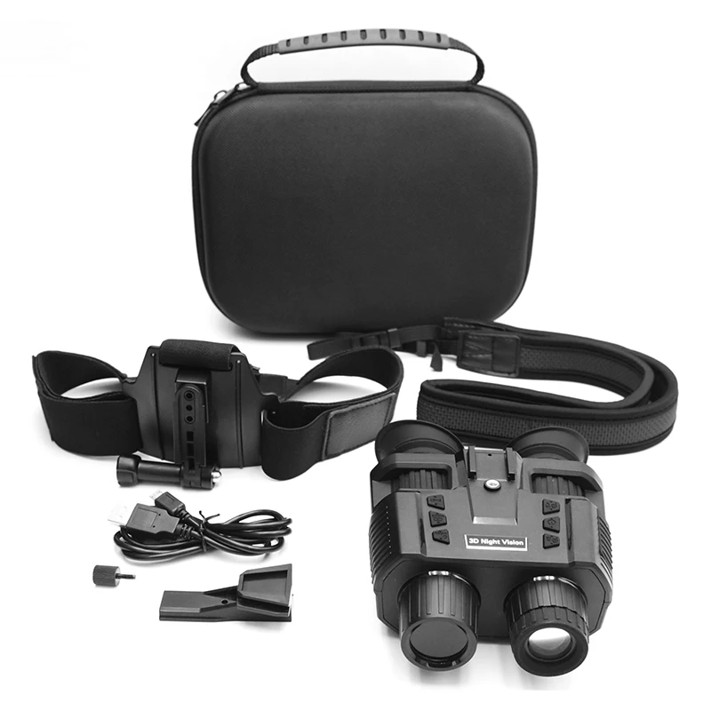 NV8000 3D  Night vision binoculars for helmet  mounted IR night vision goggles HD portable hands free tactical Rechargeable