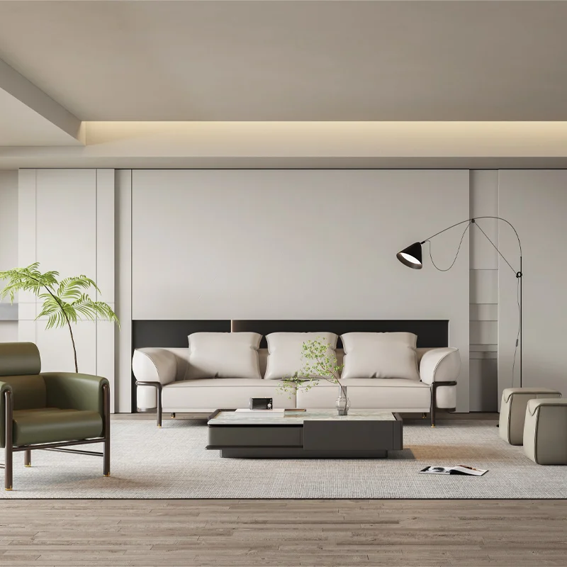 High End Luxury Home Interior Design Minimalist Modern Sofa 3 Seater Living Room Sofa Furniture