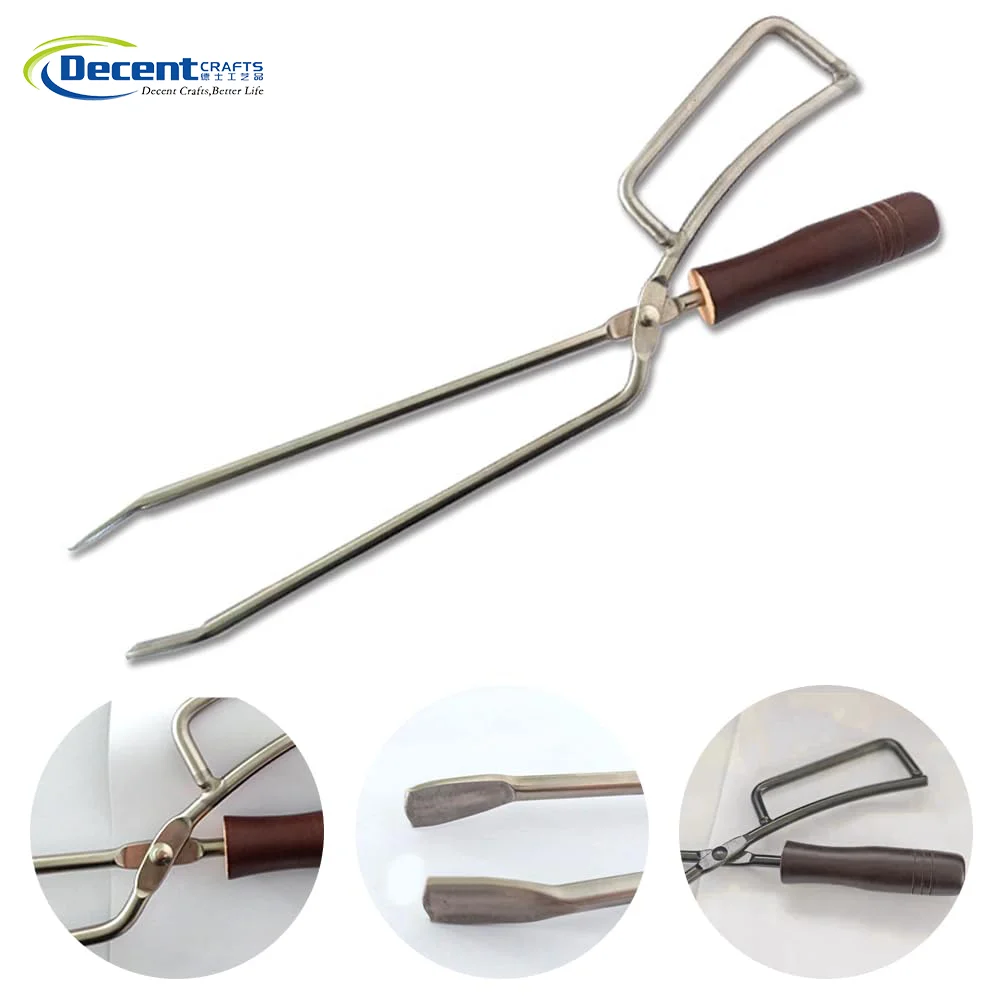 Outdoor Camping Iron Charcoal Tong Clamp Shears Bonfire BBQ Firewood Tongs Clip Tool