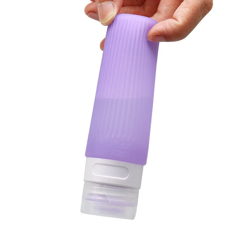 90ml Leak proof Portable Silicone Travel Bottle,Travel Bottle Kit , Refill Silicone Travel Bottles for Toiletries