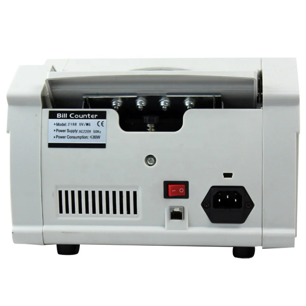 New Low Price 2188 Money Cash Counting Machine Bank Office UV/MG Detecting Currency Cash LED Fake Bill Counter Detector
