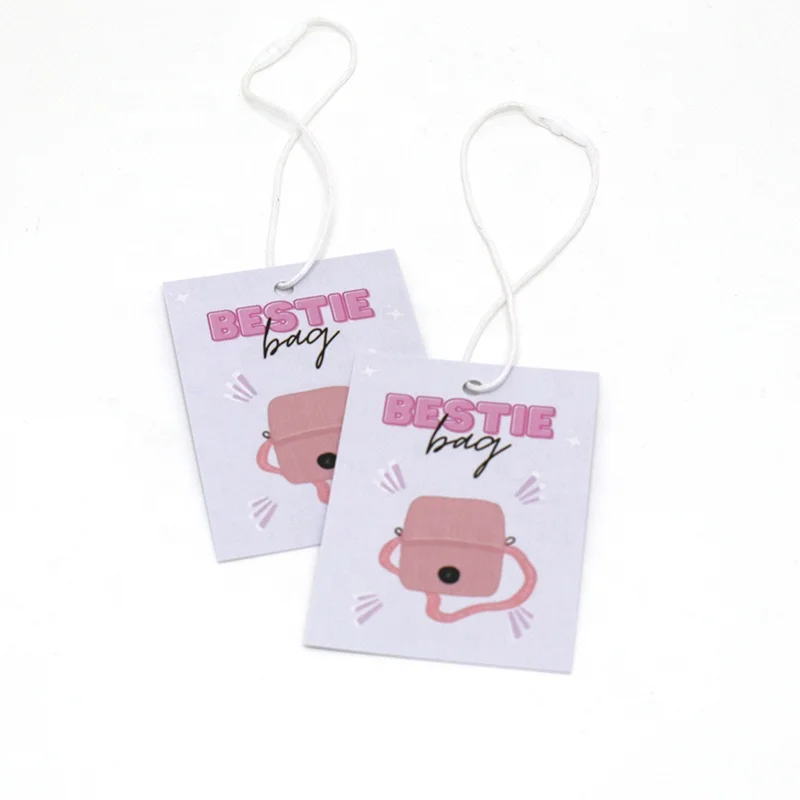 Luxury Cardstock Die cut Shape Product Logo Printed Garment Hang Tag Paper Clothing Custom Hangtag Label