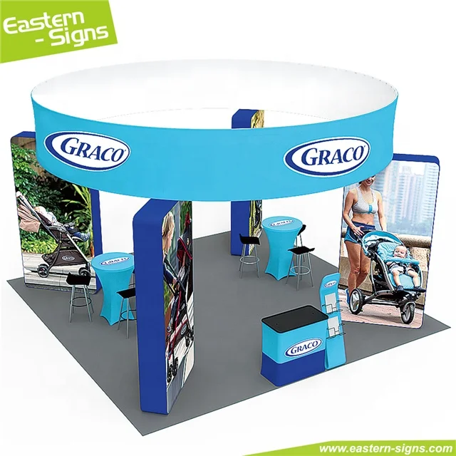 Custom design aluminium portable 20x20 trade show indoor exhibition booth for display