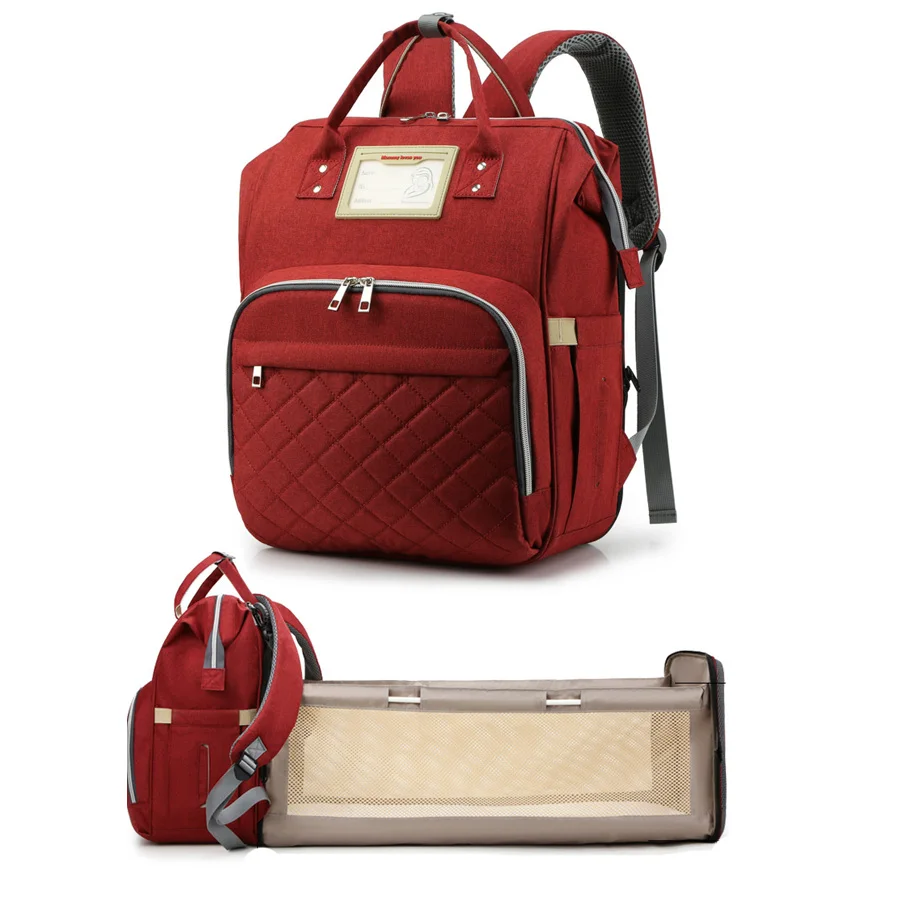 Mummy Bag 3 in 1 Travel Bassinet Foldable Baby Bed Portable Diaper Changing Station Backpack Baby with Mattress