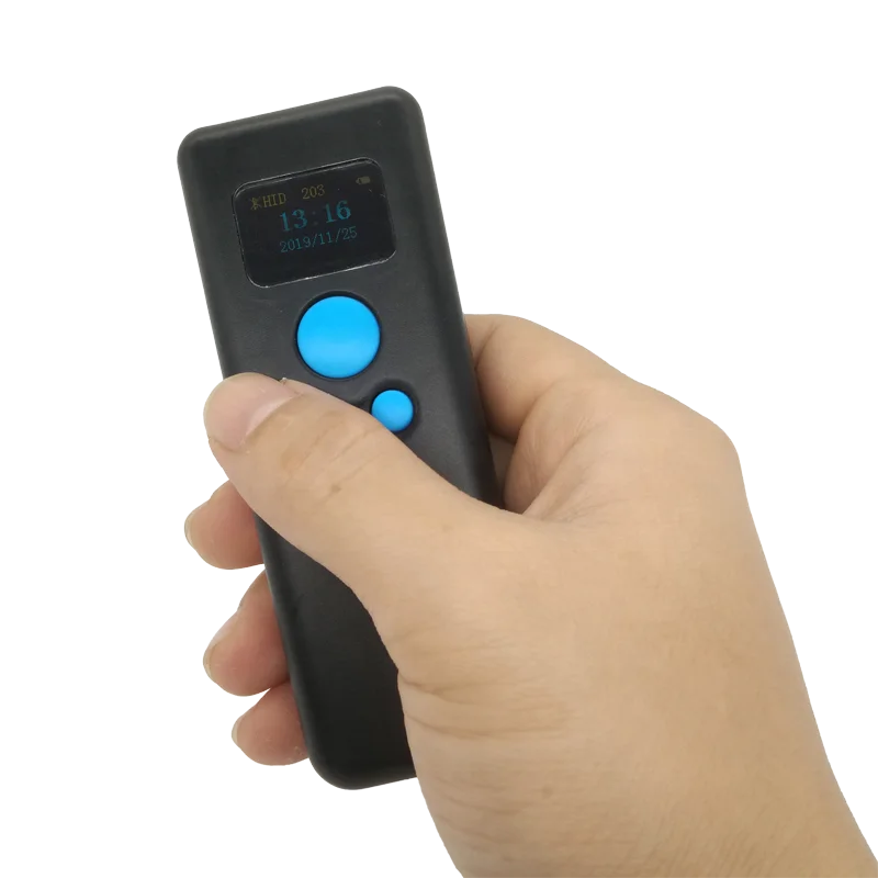 2D Mini Barcode Scan QR Code Portable Barcode Scanner Wireless With Display Screen