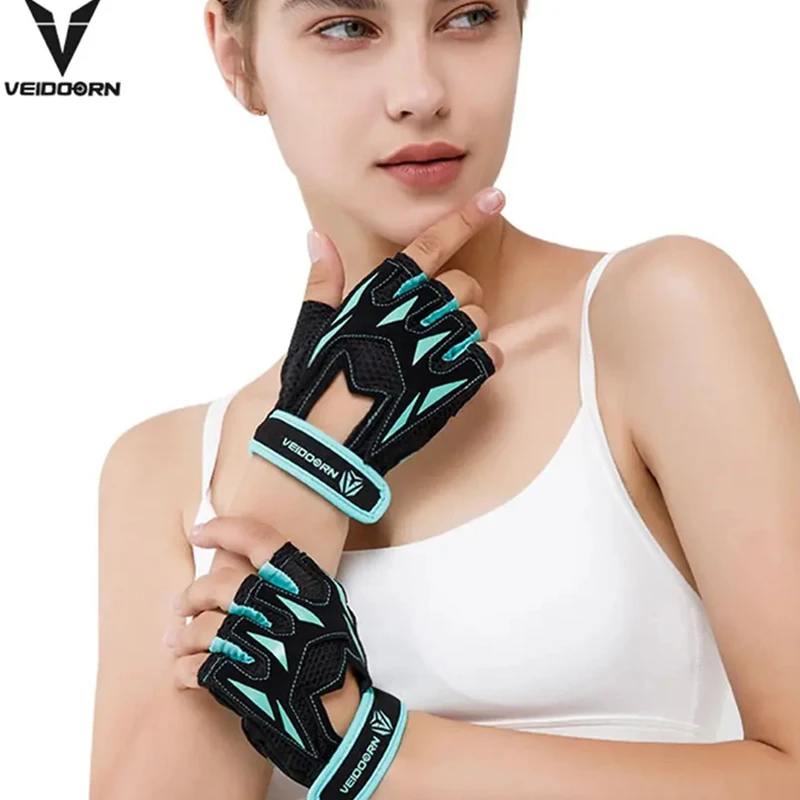 Customized Logo Weightlifting Gloves for Men Women Polyester Non Slip Grips Breathable Gym Fitness Gloves