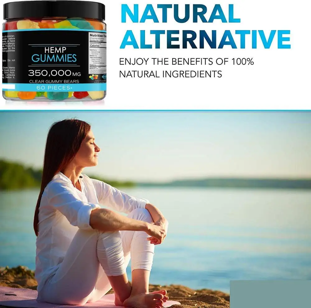 
Hemp oil Gummies High Potency Fruity Hemp Gummy Bear for Pain Anxiety Stress Inflammation Relief Promotes Sleep 