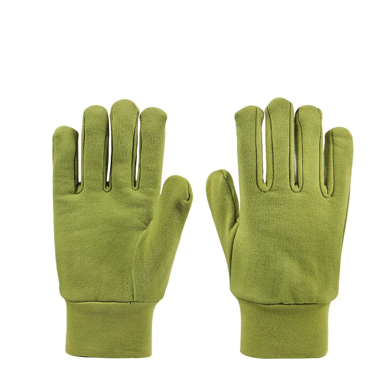 Pure Cotton Gloves with Fleece Winter Warm Work Safety Outdoor Cold Freezer Mineral Low Temperature Resist Split Thermal Glove