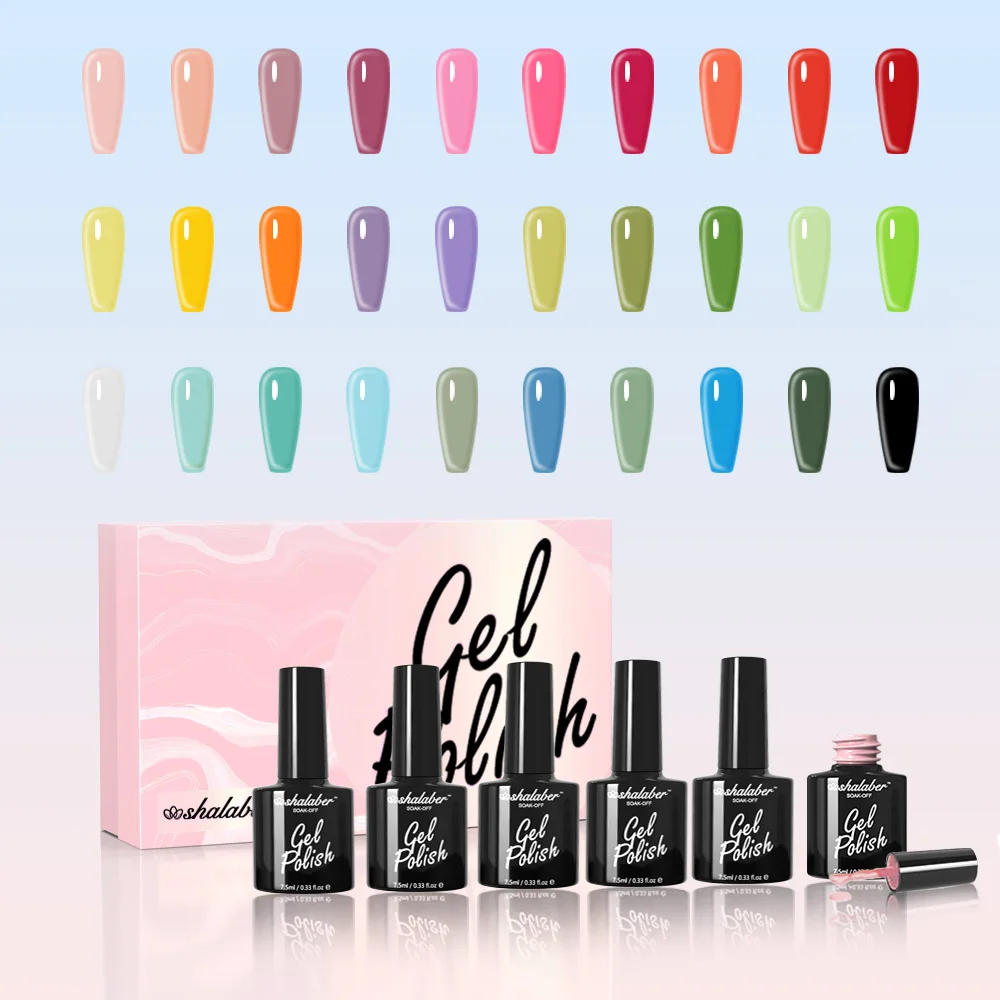 Wholesale Shalaber New Design 30 Colors  Summer Pastel Collection products salon cosmetics gel Nail Gel Polish uv gel Set kit
