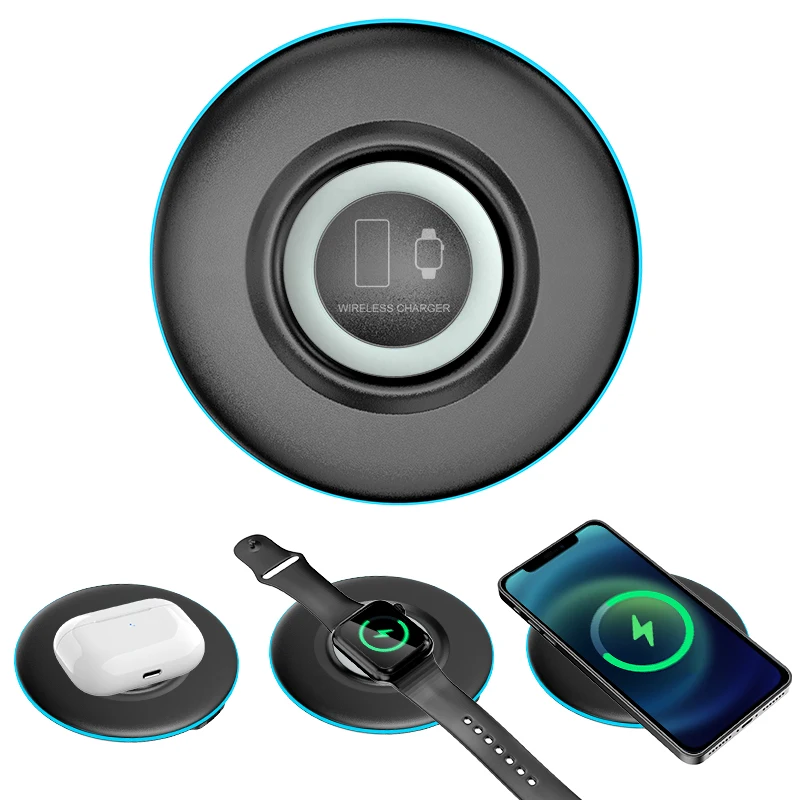 3in1 Round Wireless Charger Pad and Qi Wireless Charging Dock Receiver Patch Module charger kit android receiver