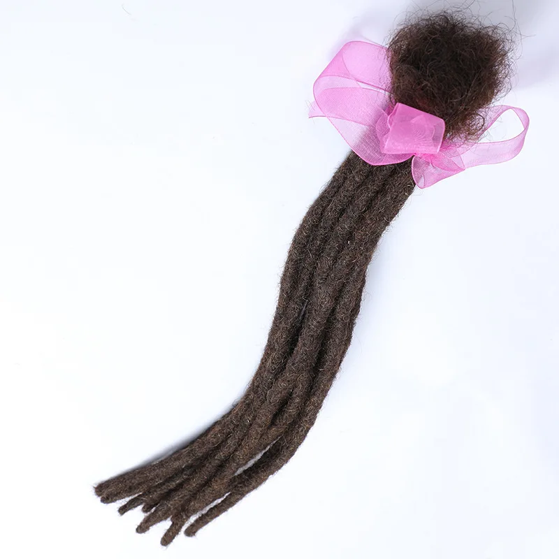 0.4/0.6/0.8cm 100% human hair dreadlock extensions afro kinky human hair loc extensions dreadlocks human hair