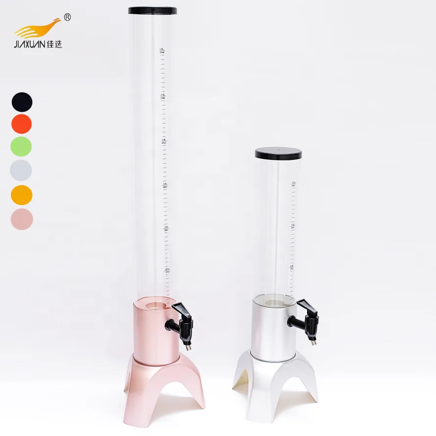 Wholesale 1.5/3L Beer Beverage Tower Beer Tower Drinks Dispenser With Ice Tube&Led Light