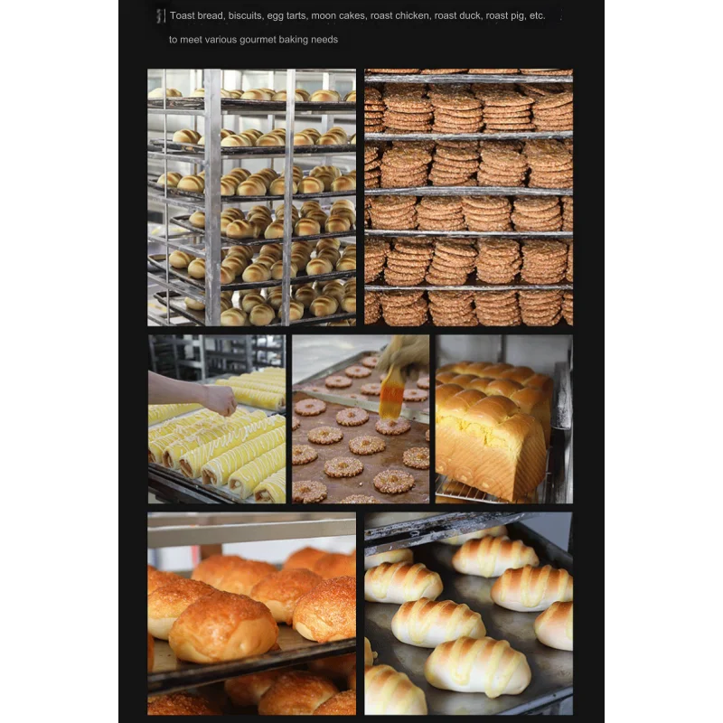 Hot Air Rotary Oven 64/128 trays electric Rotary Oven Bakery Equipment Multi-Function Pizza Bread Cookies Making Machine