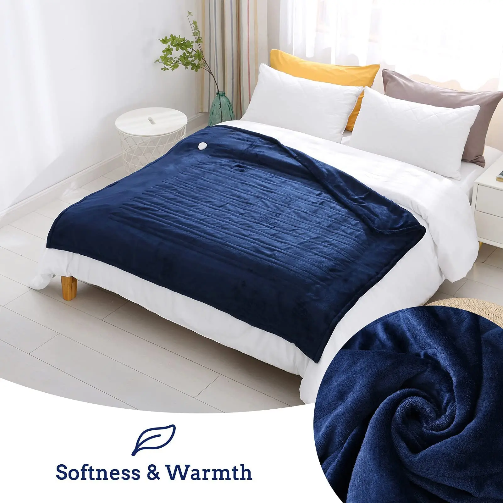 Safe Warm Heated Blanket Electric Throw Cozy Heating Blanket For Couch Sofa Bed