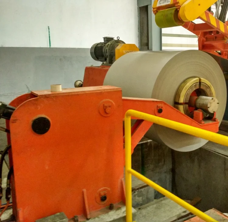 Full automatic stainless steel coil slitting line with twin slitter for quick exchange platform