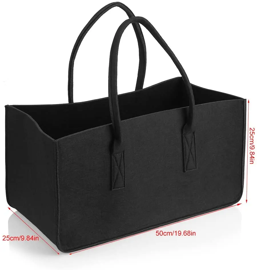 Felt Firewood Wool Bag Carrier Outdoor Camping Log Totes Holder Storage