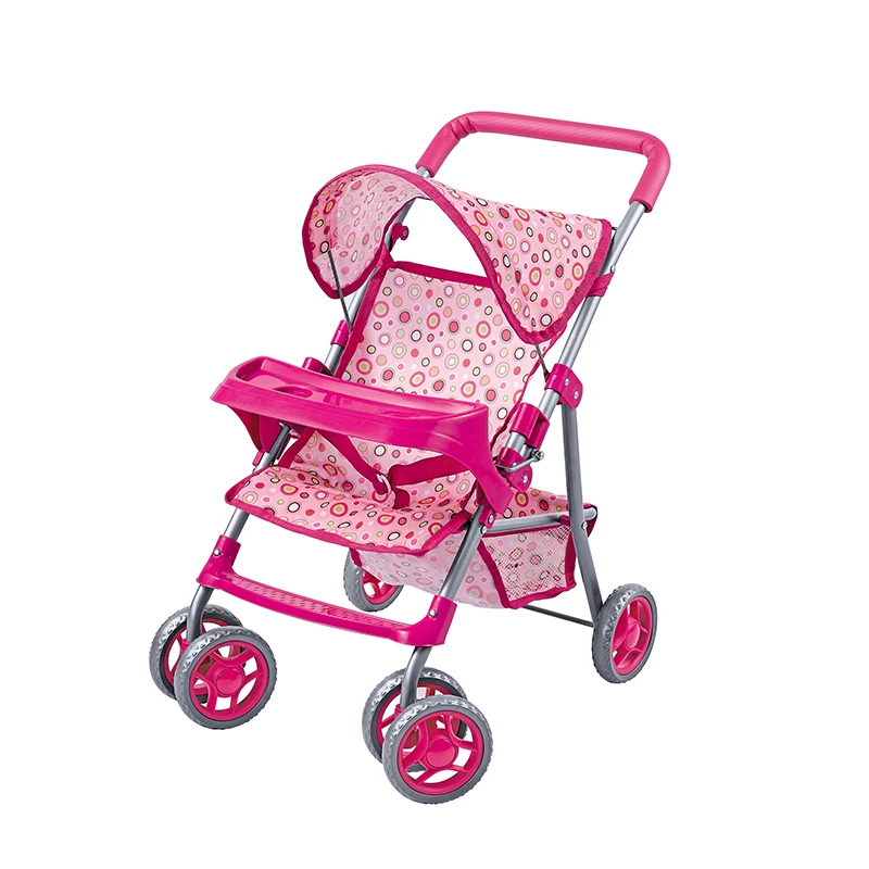New Fabric Baby Doll Stroller Dolls Pram Toy Kids Doll Buggy Pretend Play Toy For Child