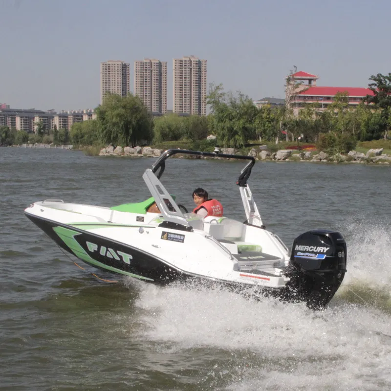 CE certification 6 person fiberglass power speed boat for sale