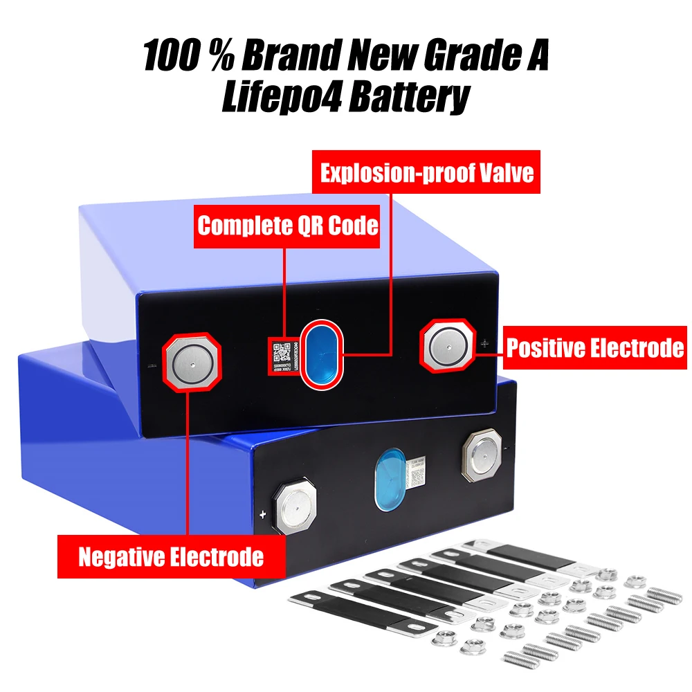 2024 306AH 10000 цикл 306Ah MB30 3 2 v lifepo4 аккумуляторные элементы 48V литий-ионная домашняя солнечная энергия