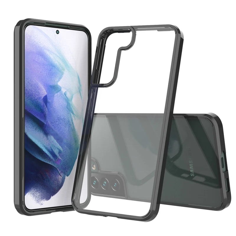 New Design 2 In 1 Transparent TPU Crystal Anti Scratch Clear Cellphone Case For Samsung Galaxy S22 Pro S22 Plus Ultra
