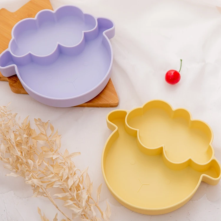 Силиконовый нагрудник на присоске для детей Кормление овец обеденная тарелка вилка ложка набор из пяти предметов