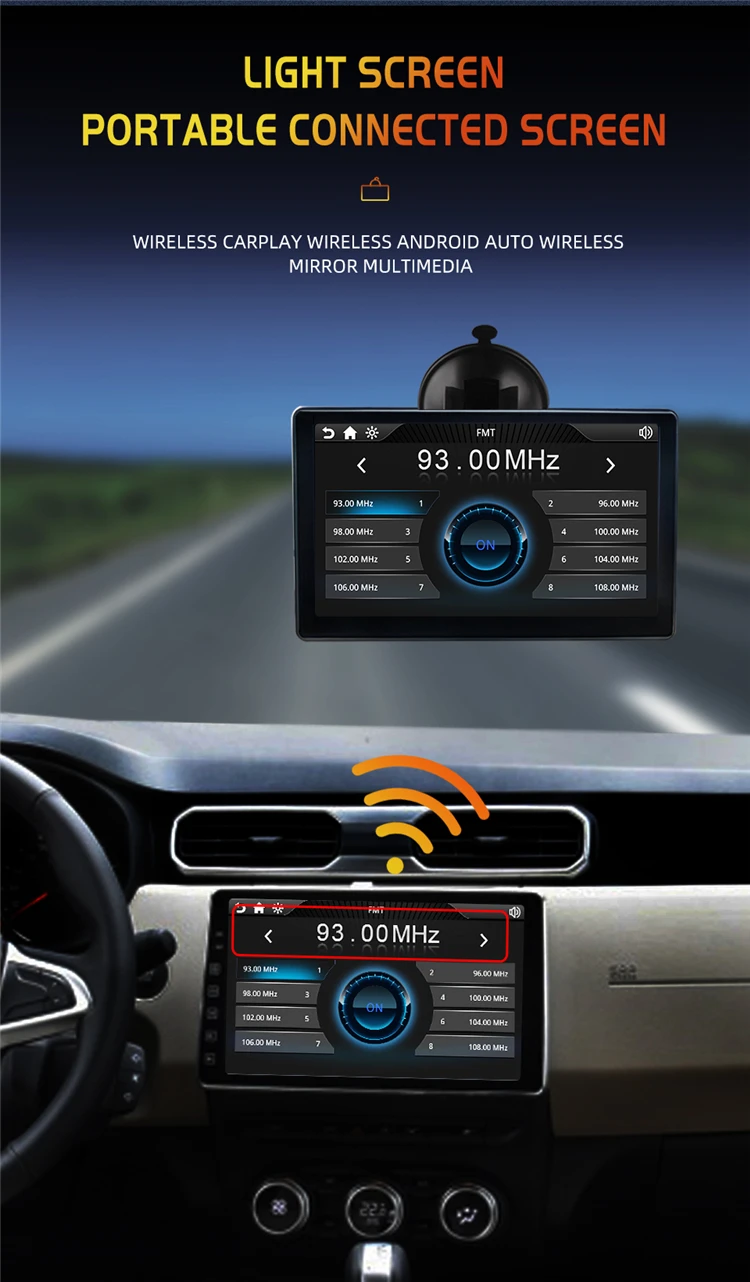  Grandnavi радио портативное автомобильное Carplay Android авто 7 дюймов сенсорный экран FM не требует установки автомобильный стерео