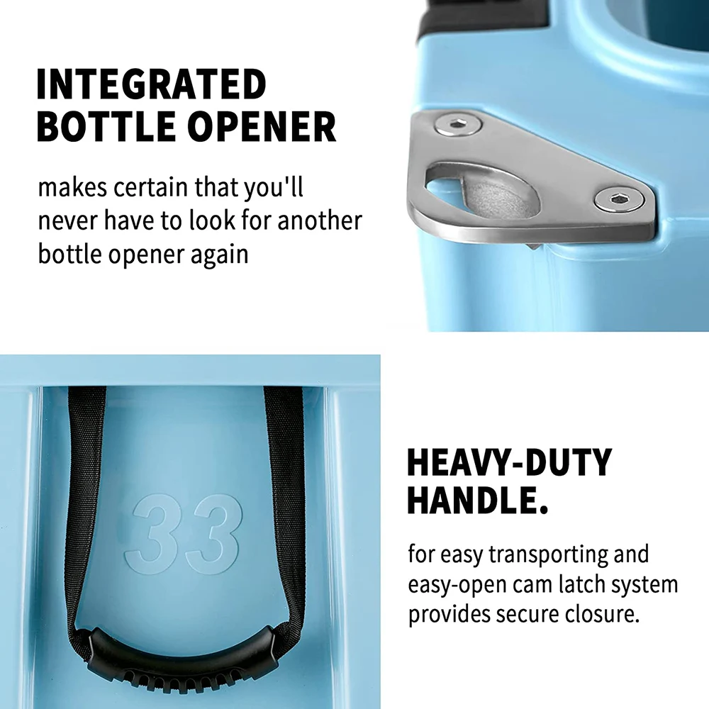 Factory wholesale 33 QT rotomolded  multifunction  cooler box r car thermostat