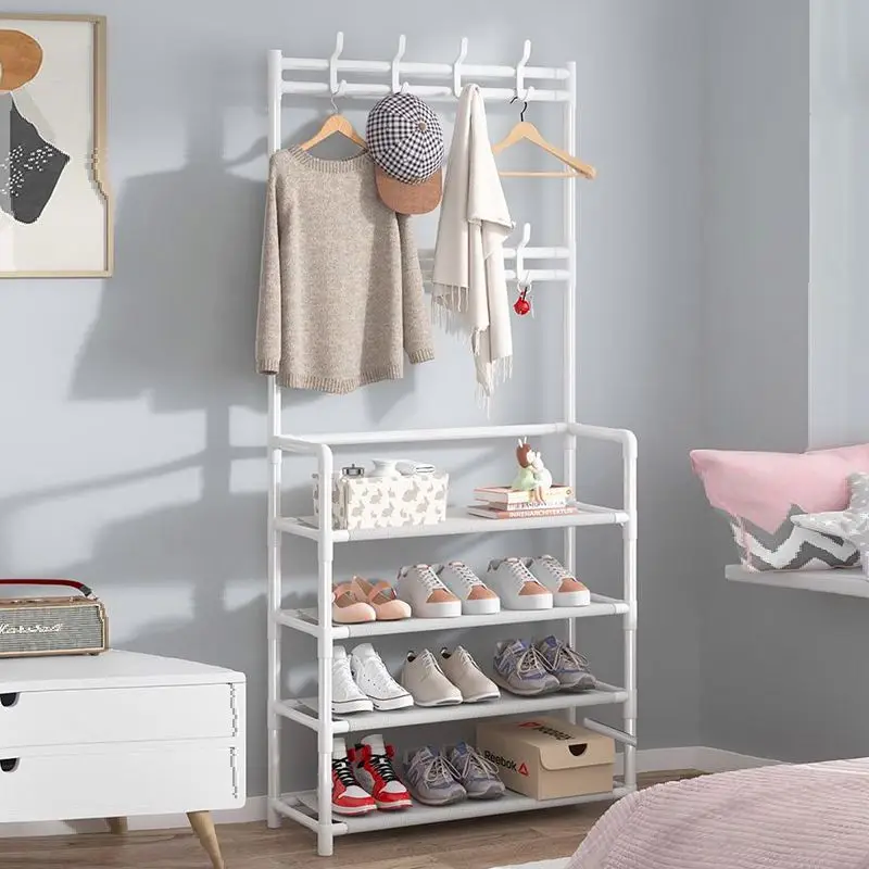 Cheap Price 4 Tier Coat Rack, Hall Tree Shoe Rack For Entryway Shoe Storage Organizer Closet